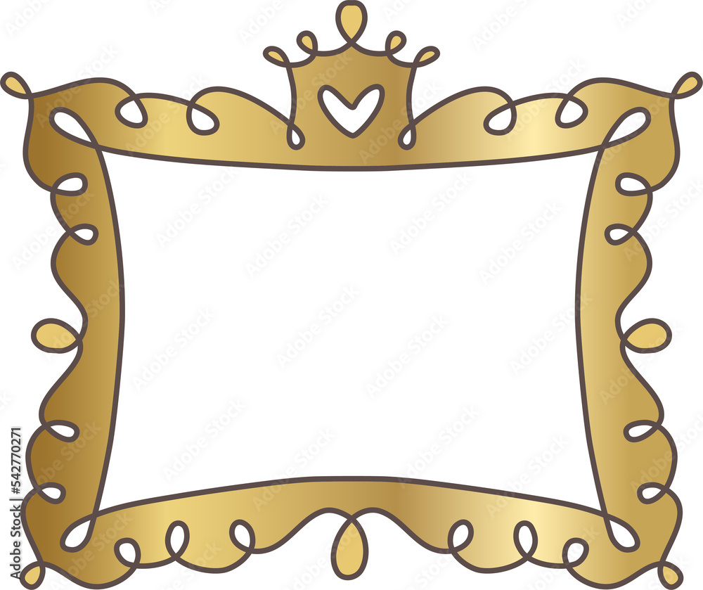 Princess frame. Royal mirror frame and majestic prince doodle border ...