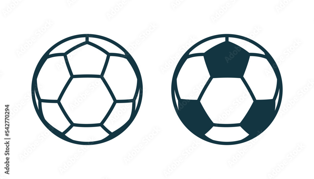 Soccer ball icon. Football game ball icons Soccer ball icon. Football game ball icons