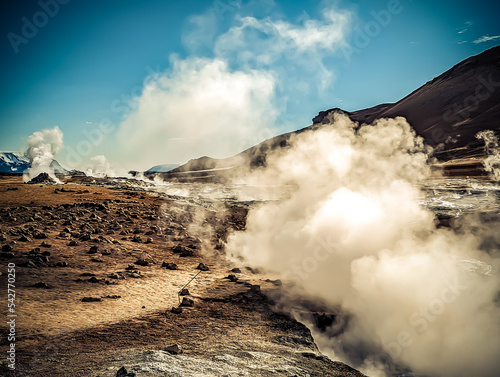 volcano in the clouds