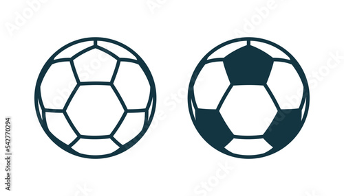 Soccer ball icon. Football game ball icons