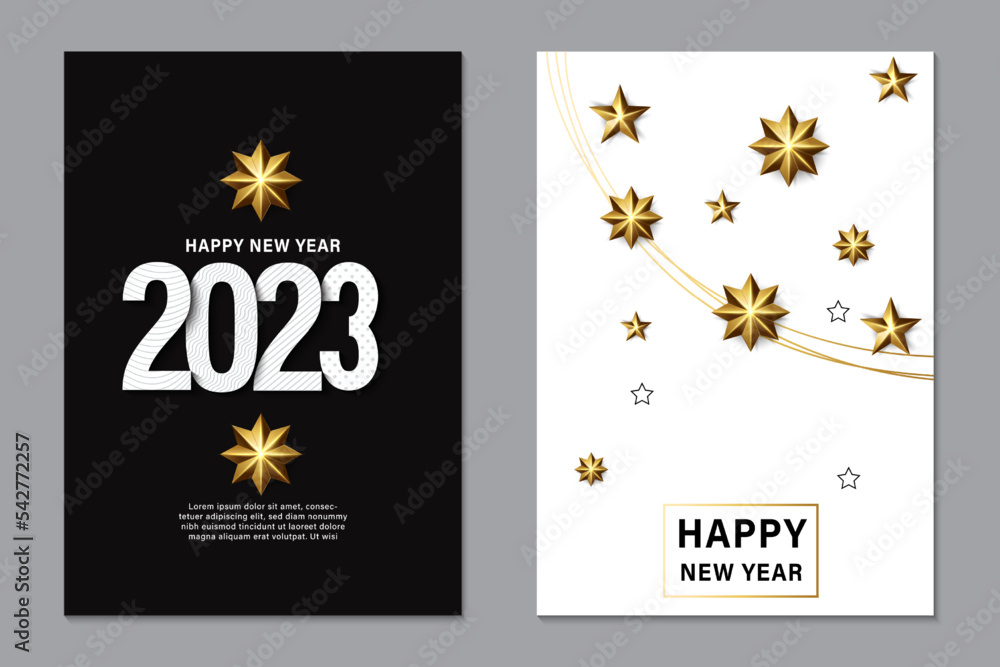 Happy New 2023 Year elegant design vector illustration of color logo Happy New 2023 Year elegant design vector illustration of color logo