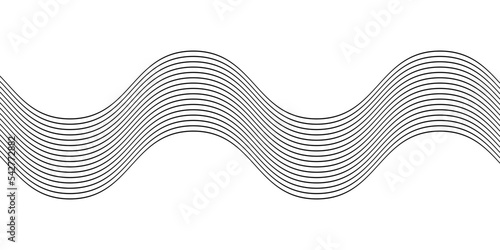 Wavy Horizontal Lines Vector