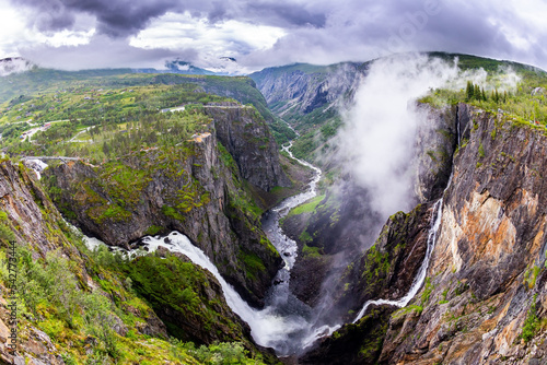 The Norwegian cascading waterfall