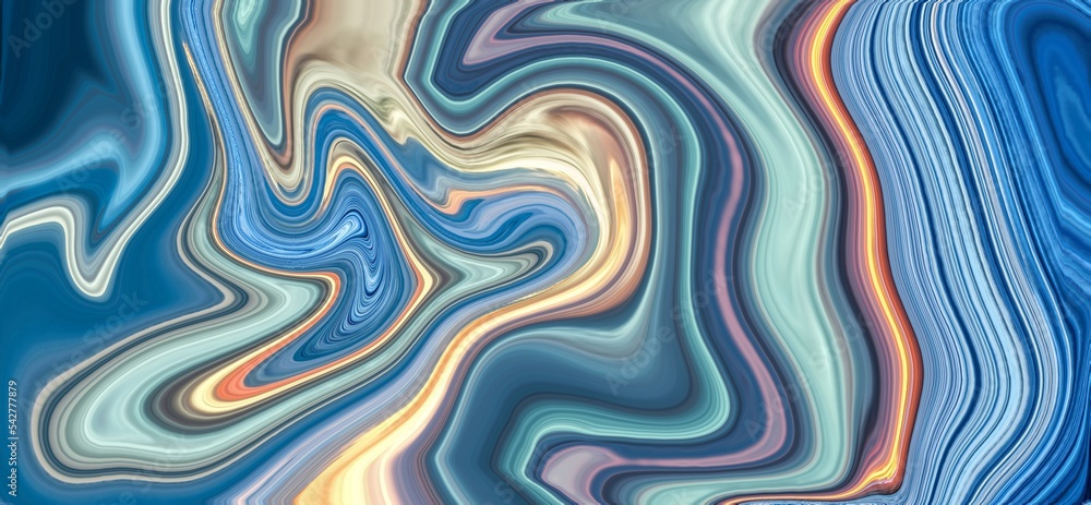 liquid marbled blue silk background texture color wave design abstract illustration splash wallpaper