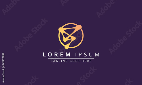 Abstract Atom Sphere Logo Design Vector.