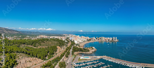canvas print motiv - Peter Togel : Panorama and Areal View of Oropesa ...