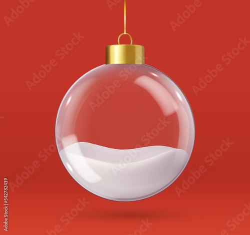 3D Christmas decorations glass baubles