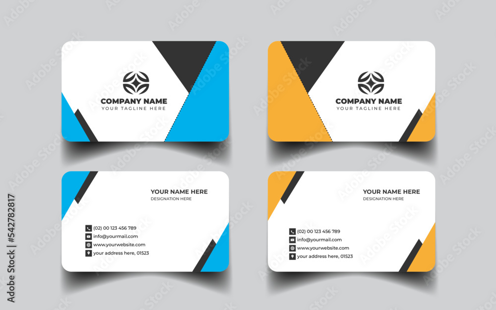 Creative business card design template professional corporate card design Creative business card design template professional corporate card design