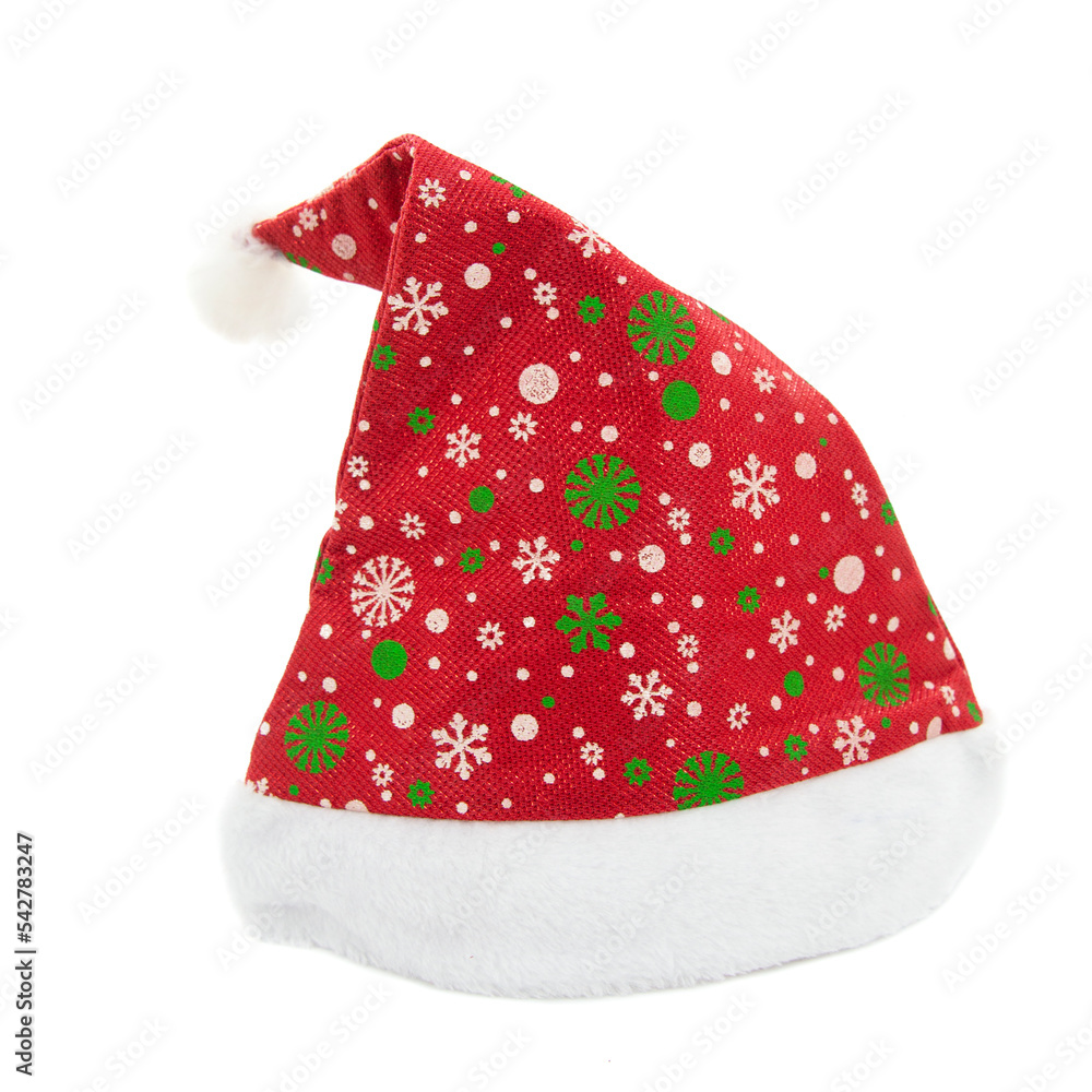 Christmas party hat decorative isolated on the white background Christmas party hat decorative isolated on the white background