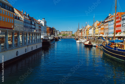 Nyhavn canal and entertainment district in Copenhagen, Denmark. © M-Production