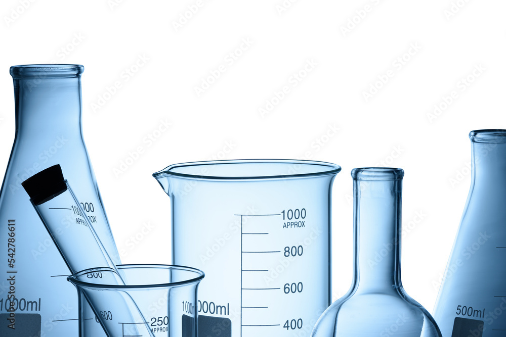 Laboratory glassware set Stock Photo Adobe Stock