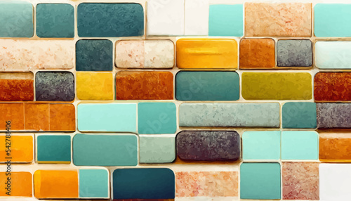 digital wall tiles design for interior home decoration, background