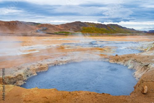 Landscape of the Hverir geothermal zone (Iceland)