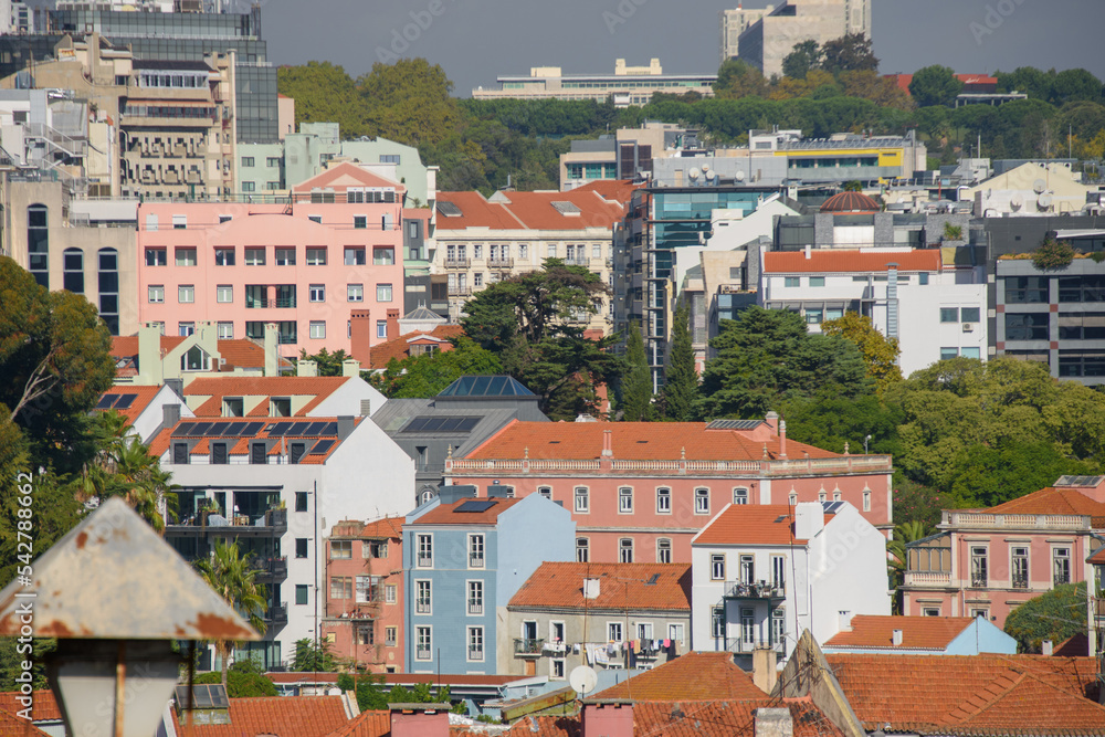 View of the city of Lisbon in Portugal and its architecture