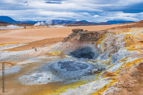 Landscape of the Hverir geothermal zone (Iceland)