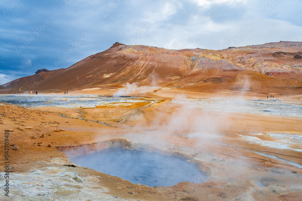 Landscape of the Hverir geothermal zone (Iceland)