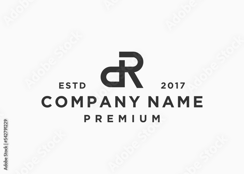 Obraz na plátně letter dr logo design vector illustration template