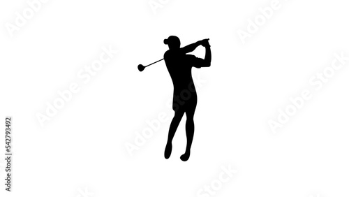 Golf player silhouette