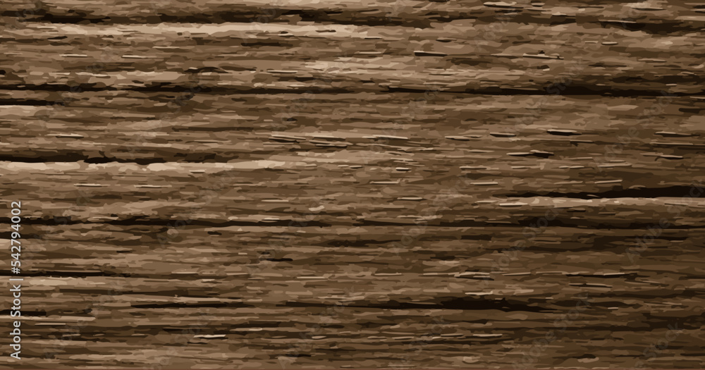 Vector brown cracked wood texture. Realistic illustration timber parquet. Dark old dry tree skin. Oak premium desk, top view. Luxury interior timber decor. Grunge surface natural striped hardwood Vector brown cracked wood texture. Realistic illustration timber parquet. Dark old dry tree skin. Oak premium desk, top view. Luxury interior timber decor. Grunge surface natural striped hardwood