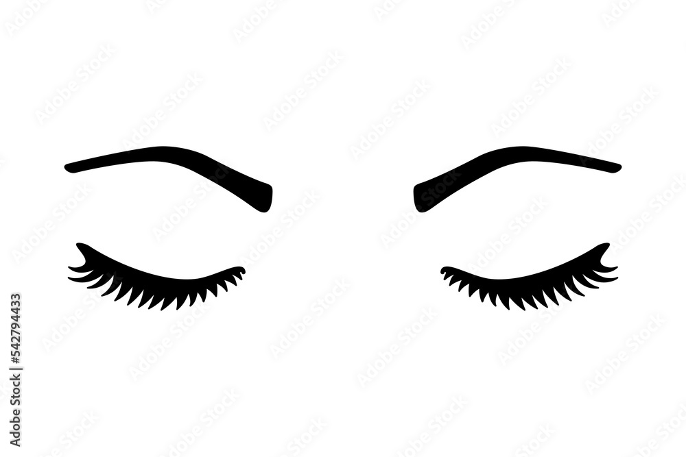 Lashes and brows or eyelashes and eyebrows in vector icon Lashes and brows or eyelashes and eyebrows in vector icon