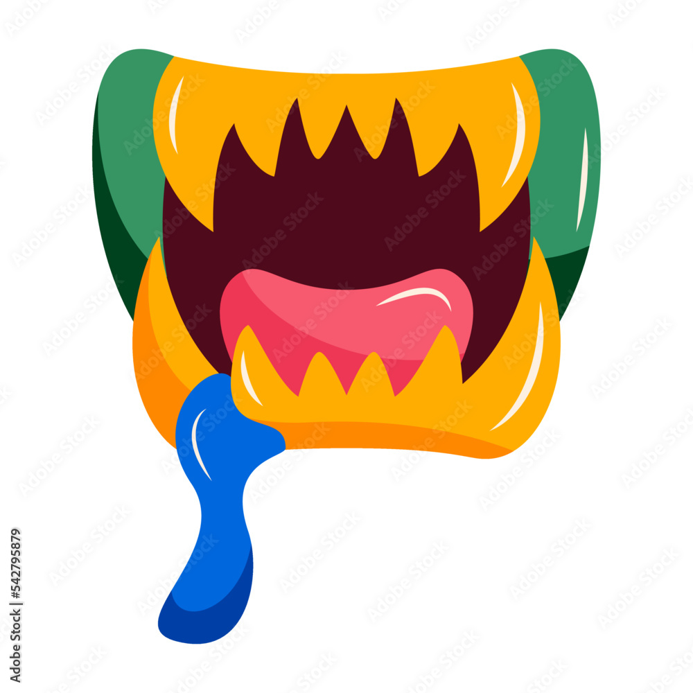 Obraz premium Isolated scary mouth icon Halloween season Vector