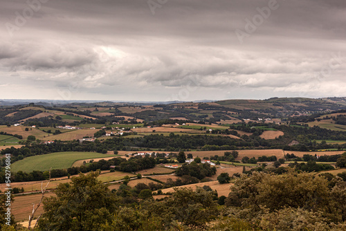 Top view of the cultivated Valley in France