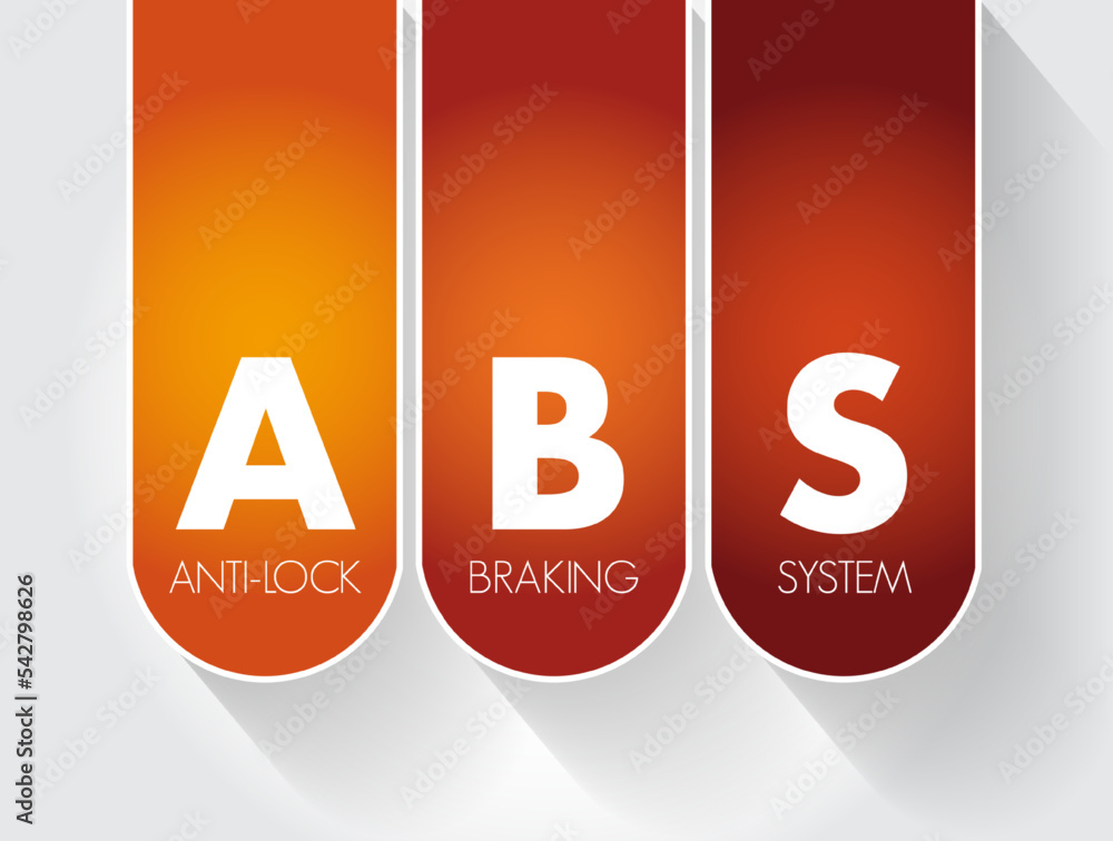 ABS Antilock Braking System is a safety antiskid braking system