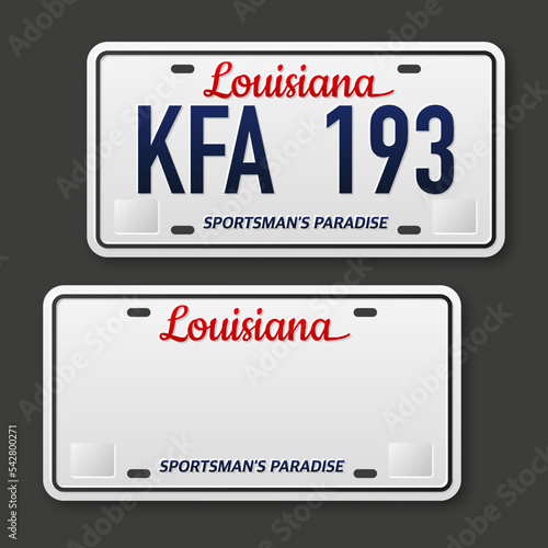 Retro car plate for banner design. Isolated vector illustration. Business, icon set