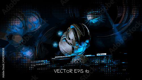 Elegant layout for business presentation with technology and science background, vector illustartion