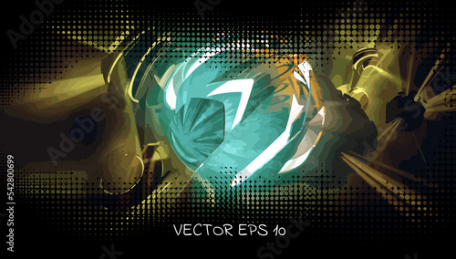 Elegant layout for business presentation with technology and science background, vector illustartion