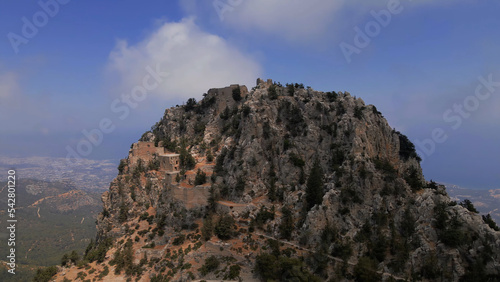 Buffavento Castle with sea view in Kyrenia, North Cyprus photo