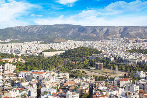 Beautiful view of Athens landscape, Greece