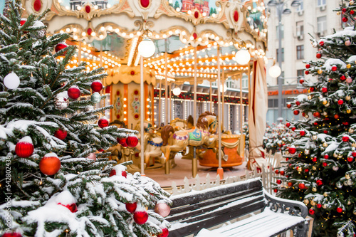 Photography Christmas decoration of the streets