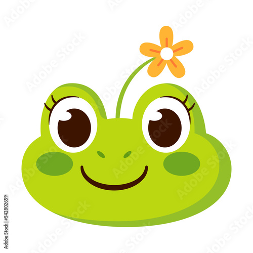 Isolated cute frog avatar character Vector