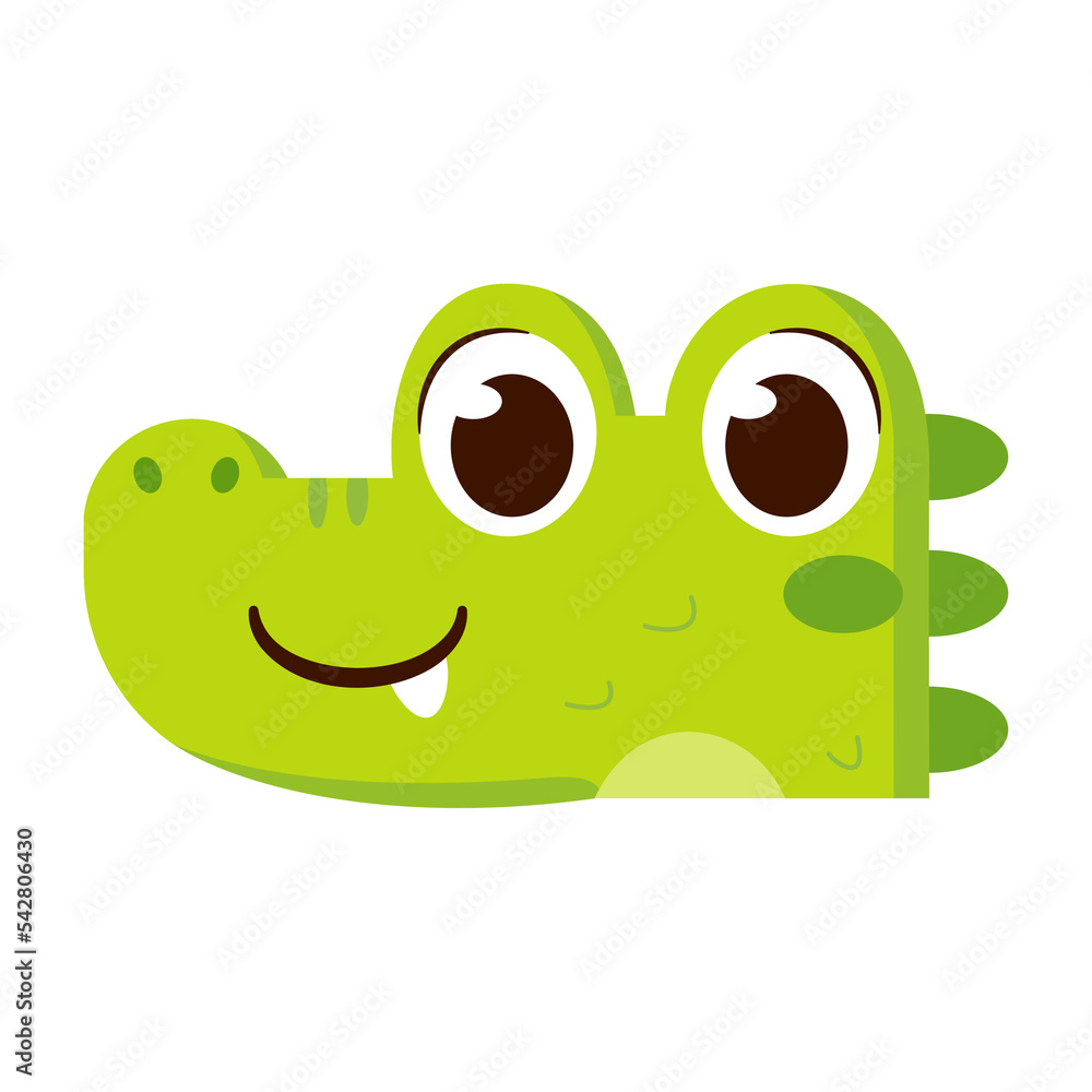 Isolated happy cocodrile avatar character Vector