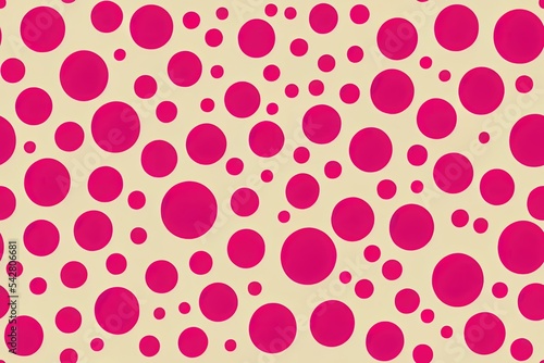 Tossed Abstract Pink Polka Dots Seamless Pattern Background Print