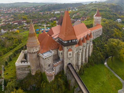 The Amazing Corvin Castle, also known as Hunyadi Castle or Hunedoara Castle (Romanian: Castelul Corvinilor; Hungarian: Vajdahunyadi vár, Vajdahunyad vára), is a Gothic-Renaissance castle in Hunedoara photo