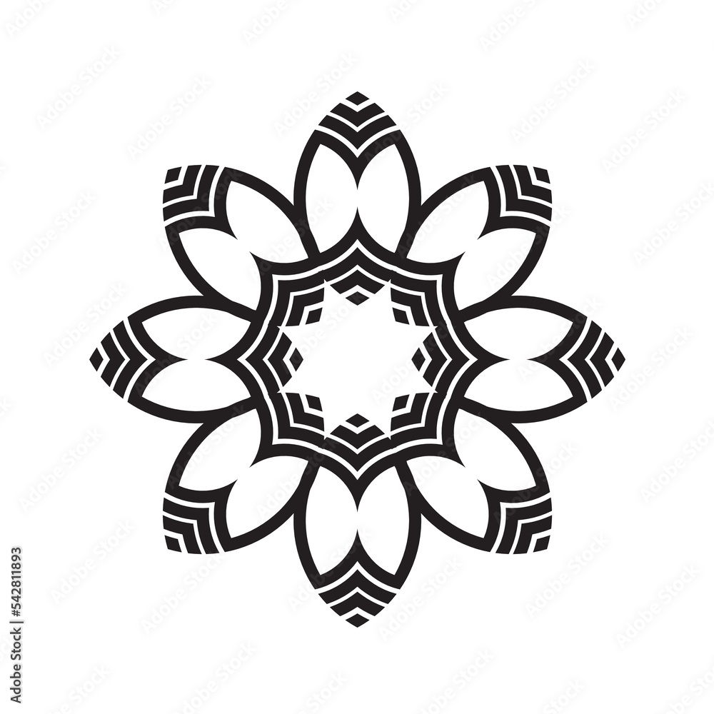 Obraz premium monogram geometric circle pattern celtic maze ornament. tribal tattoo