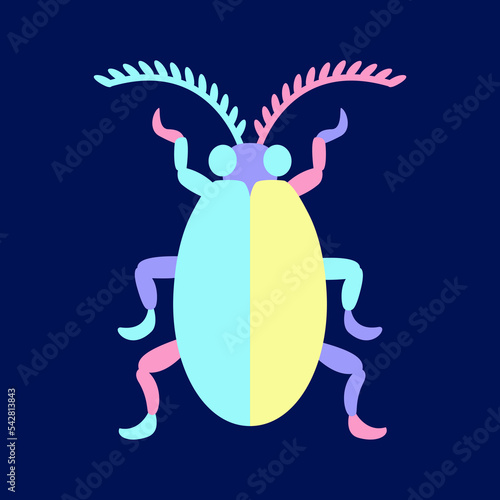 Isolated pastry colored cockroach icon Vector