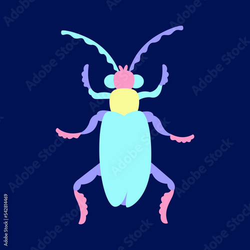 Isolated pastry colored cockroach icon Vector