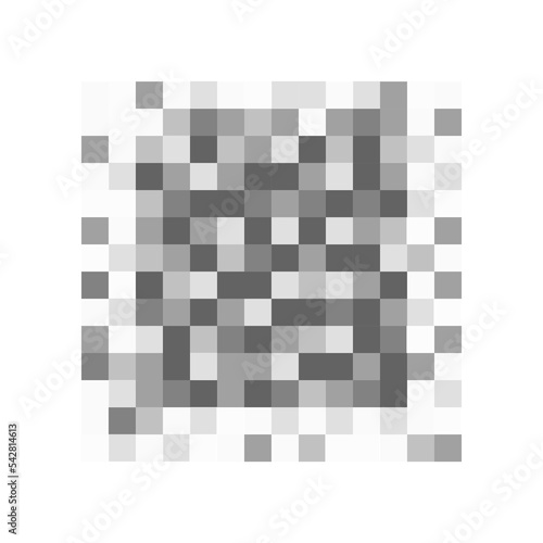 Censor blur effect checkered texture. Monochrome gray pixel mosaic pattern to hide image, text or another unwanted content. Censorship, age restrictions, parental control concept