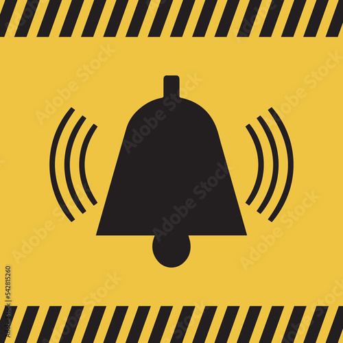 Logo alarme d'incendie.