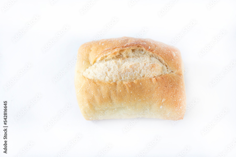 bread on a white background,