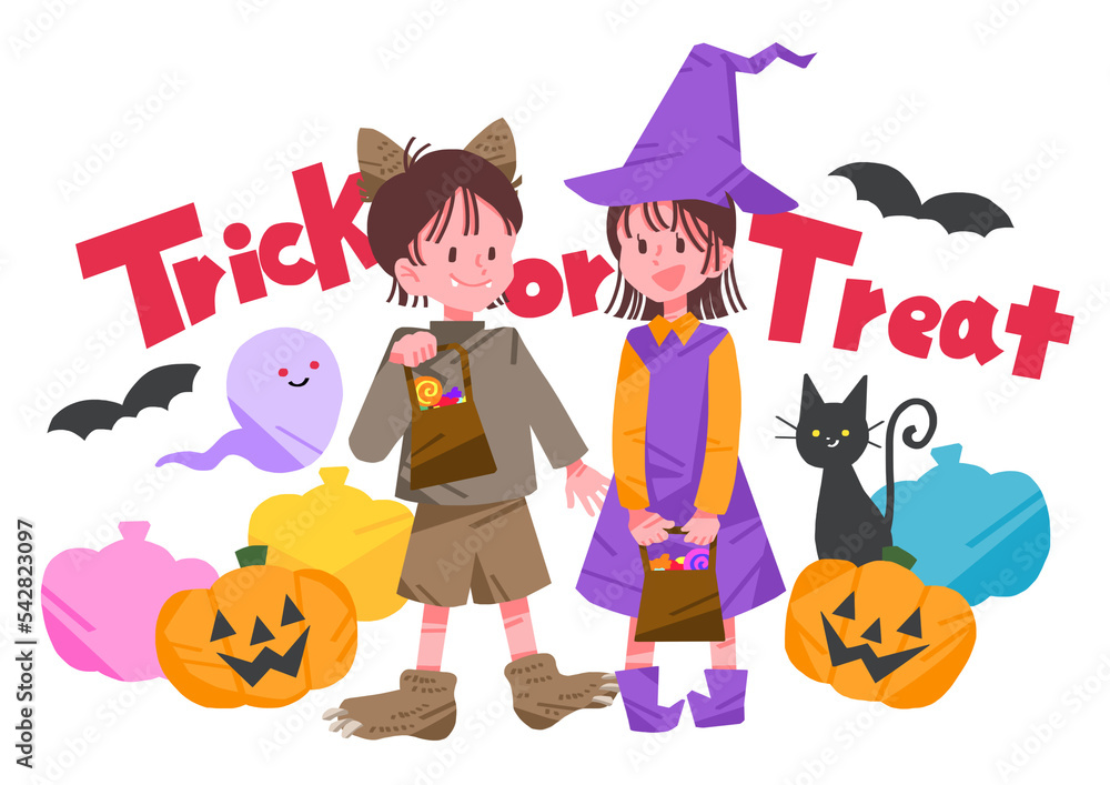 ハロウィンの子供のイラスト ハロウィンの子供のイラスト