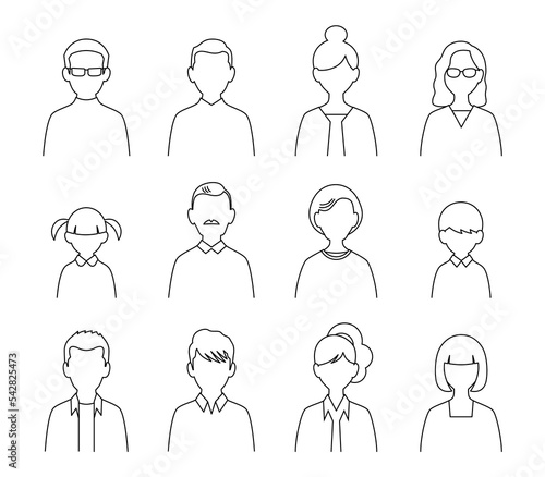 人物・家族の上半身アイコン