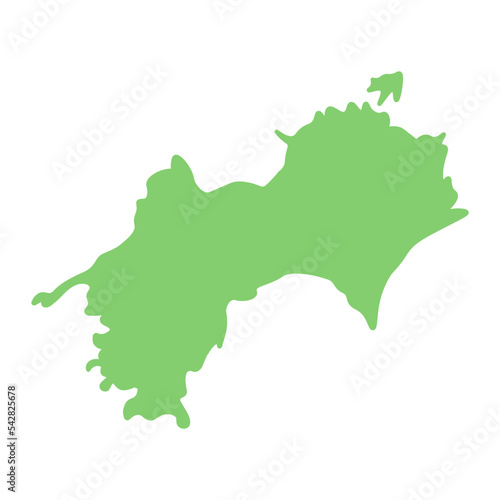 四国地方のかわいい地図