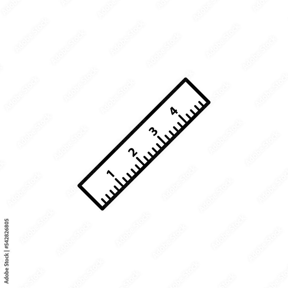 Ruler icon vector logo design template Ruler icon vector logo design template