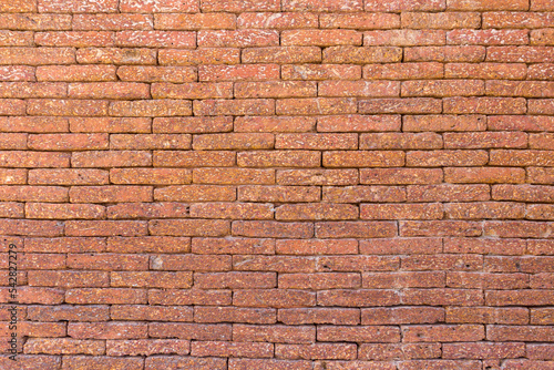 Red brick wall made of stone, Brick wall background