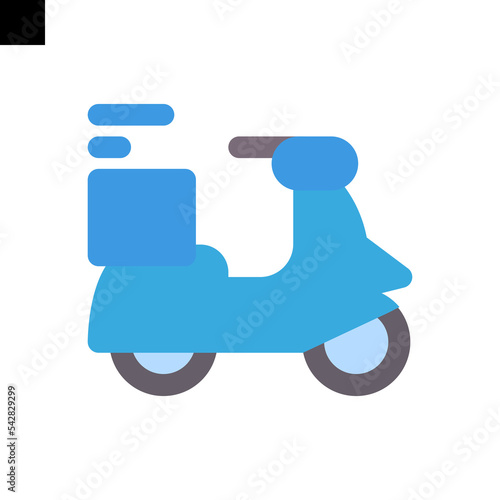 motorcycle delivery icon vector