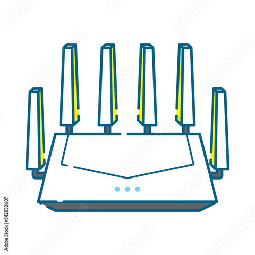 シンプルな高速ルーターのイラスト